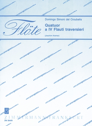 Quatuor  4 flauti traversieri fr 4 Flten Partitur