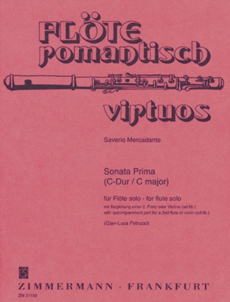 Sonata prima C-Dur fr Flte ( 2.Flte/ Violine ad lib. )