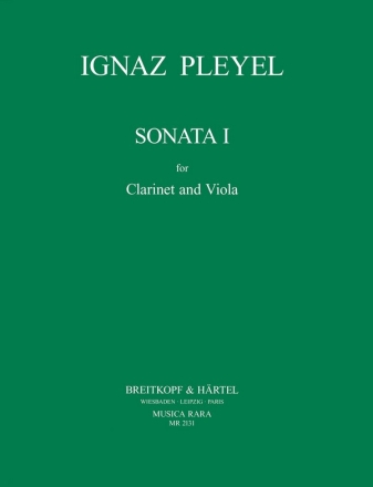Sonate 1 (ben 5491) for clarinet and viola