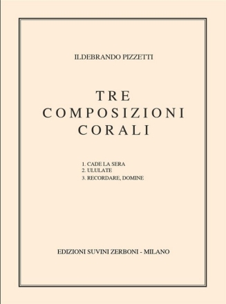 3 composizioni corali fr gem Chor und Klavier