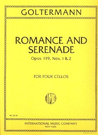 Romance and Serenade op.119,1+2 for 4 violoncellos parts