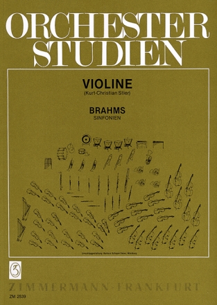 Orchesterstudien Violine Brahms Sinfonien 1. und 2. Violine