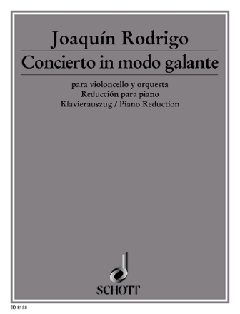 Concerto in modo galante fr Violoncello und Orchester Klavierauszug mit Solostimme