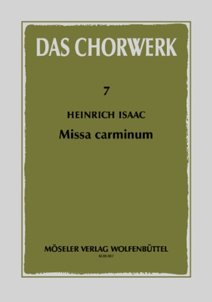 Missa carminum fr 4 Stimmen (gem Chor) a cappella Partitur