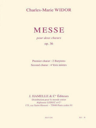 Messe op.36 pour 2 choeurs et 2 orgues partition de choeur