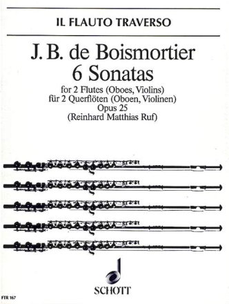6 Sonatas op. 25 fr 2 Flten (Oboen, Violinen) Spielpartitur
