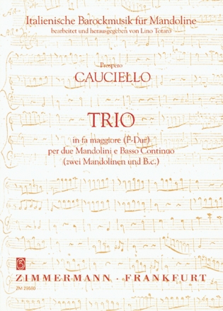 Trio F-Dur fr 2 Mandolinen und Bc