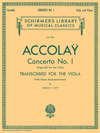 Concerto d minor no.1 for viola and piano