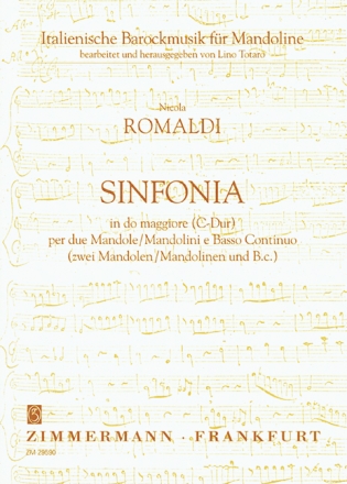 Sinfonia C-Dur fr 2 Mandolinen und bc Stimmen