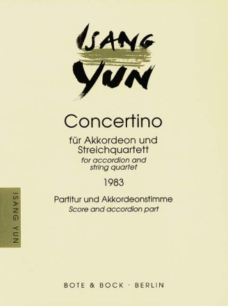 Concertino (1983) fr Akkordeon und Streichquartett Partitur und Akkordeonstimme