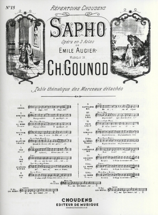O ma lyre immortelle pour mezzosoprano et piano (fr) stances du Sapho
