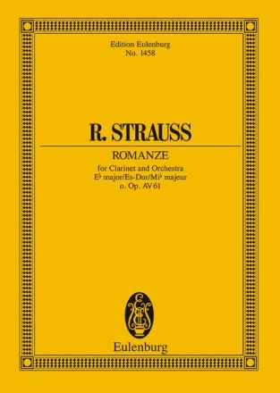 Romanze Es-Dur AV61 fr Klarinette und Orchester Studienpartitur