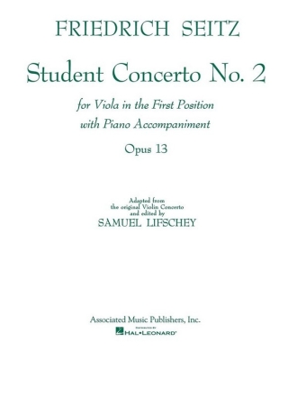 Student concerto no.2 op.13 for viola (1st position) with piano accompaniment