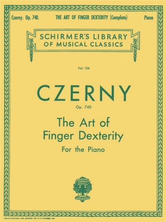 The Art of Finger Dexterity 50 studies op.740 for piano