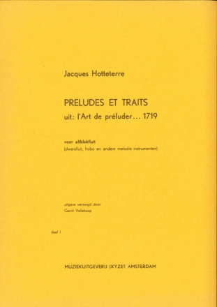 Preludes et Traits vol.1 uit l'Art de preluder voor altblokfluit