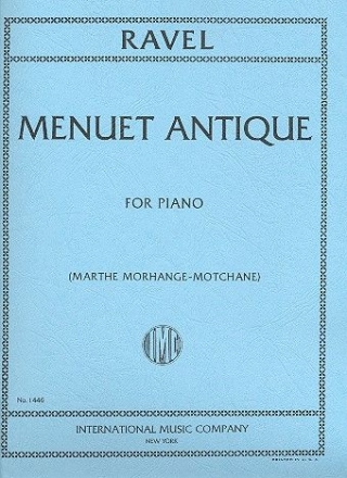 Menuet antique for the piano