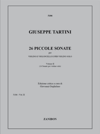 26 piccole sonate vol.2 (nos.13-26) sonate no.14 e 15 per violino e cello, nos.13 e 16-26 per violino