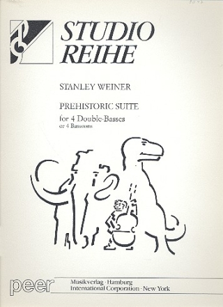 Prehistoric Suite op.163 for 4 double basses (bassoons) score and parts
