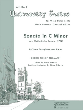 Sonata c minor from Methodische Sonaten for tenor saxophone and piano
