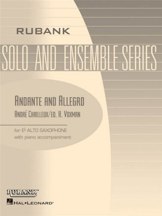 Andante et allegro for alto saxophone and piano