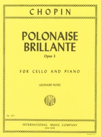 Polonaise brillante op.3 for cello and piano
