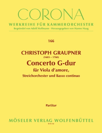 Concerto G-Dur für Viola d'amore, Streicher und Bc Partitur