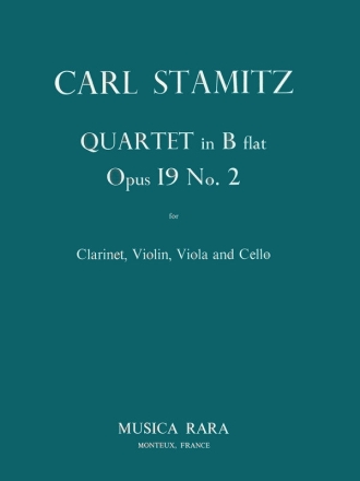 Quartett B-Dur op.19,2 fr Klarinette und Streichtrio Stimmen