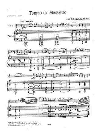 Tempo di Menuetto op. 79,2 fr Violine und Klavier