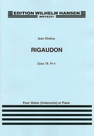 Rigaudon op.78,4 fr Violine (Violoncello) und Klavier