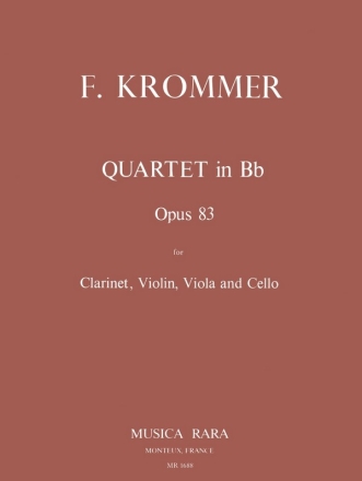 Quartett B-Dur op.83 fr Klarinette und Streichtrio Stimmen