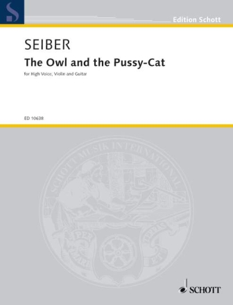 The Owl and the Pussy-Cat for high voice, violin and guitar score and 2 parts (en)