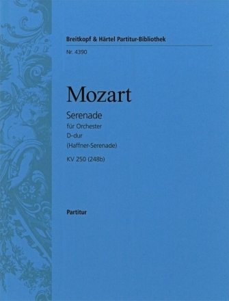 Serenade D-Dur Nr.7 KV250 für Violine und Orchester Partitur