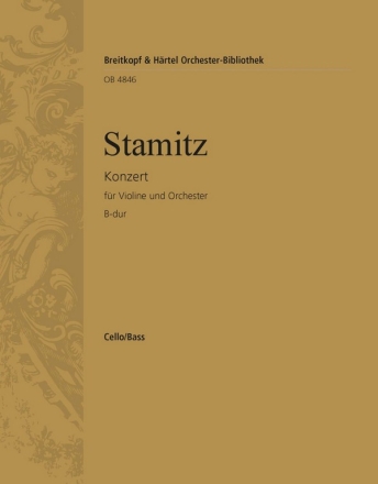 Concerto B-Dur fr Violine und Orchester Violoncello / Kontrabass