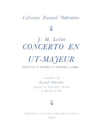 concerto ut majeur fpour lute et orchestre a cordes pour flute et piano