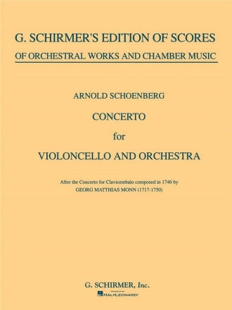 Concerto for violoncello and orchestra score