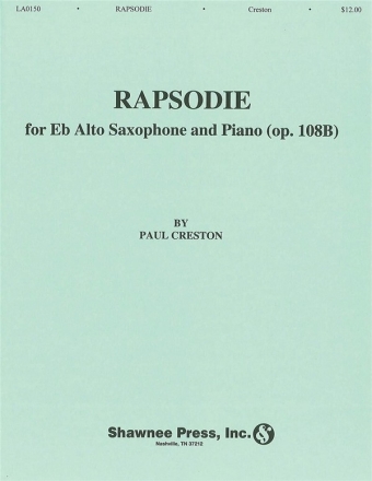Rapsodie op.108b for alto saxophone and piano