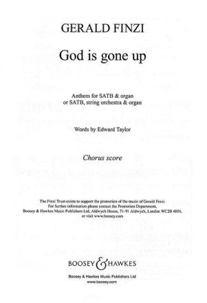 God is gone up Anthem for mixed chorus and organ score