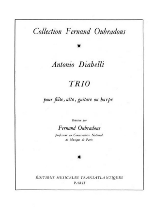 Trio pour flute, alto, guitare ou harpe 3parts