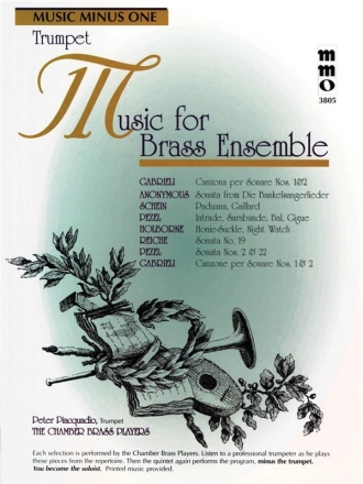Music minus one trumpet music for brass ensemble (book+CD) the chamber brass players