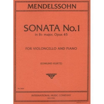 Sonata b flat major no.1 op.45 for violoncello and piano
