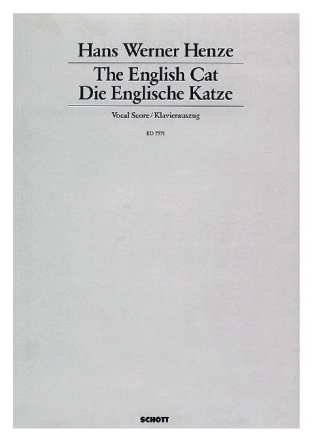 Die Englische Katze Eine Geschichte fr Snger und Instrumentalisten Klavierauszug