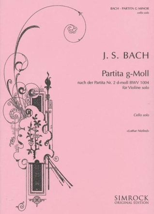 Partita g-Moll nach der Partita d-Moll Nr.2 fr Violine fr Violoncello