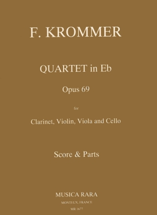 Quartett Es-Dur op.69 fr Klarinette und Streichtrio Partitur und Stimmen