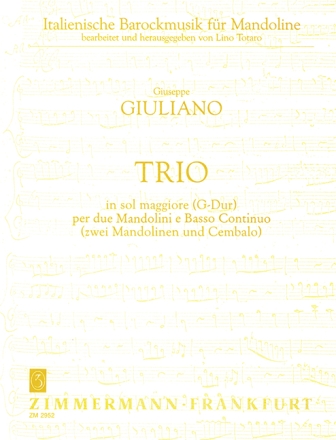 Trio G-Dur fr 2 Mandolinen und bc Stimmen