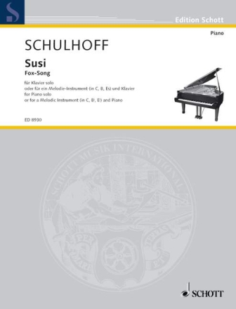 Susi fr Klavier solo oder fr ein Melodie-Instrument (C, B, Es) und Klavie Partitur und Stimmen - in C, B, Es