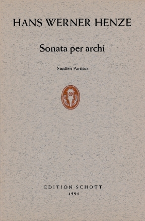 Sonata per archi fr Streichorchester Studienpartitur