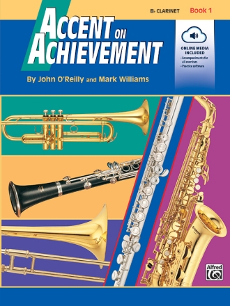 Accent on Achievement vol.1 (+Online Audio) for band (en/dt) clarinet in b flat (engl. Ausgabe mit deutschsprachigem Einlegeblatt)