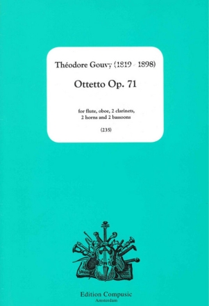 Ottetto op.71 for flute, oboe, 2 clarinets, 2 horns and 2 bassoons score and parts