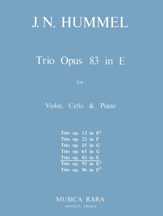 Klaviertrio E-Dur op.83 fr Violine, Violoncello und Klavier