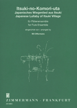 Itsuki-no-komori-uta Japanisches Wiegenlied aus Itsuki fr Flten- ensemble,  Partitur und Stimmen